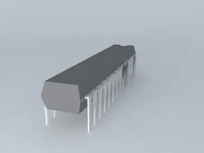 28-pin DIL IC Free 3D model