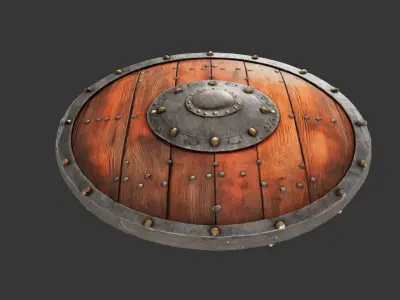  Round Shield Free low-poly 3D model