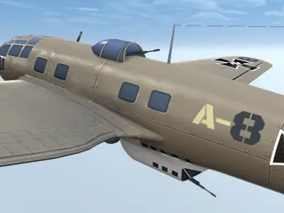 Heinkel He 111 Hand-Painted Low-poly 3D model