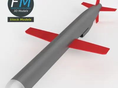 Stylized Cruise Missile 3D model