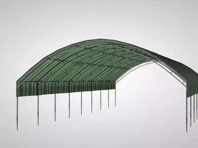 Canvas Shelter Low-poly 3D model
