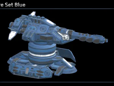 Plasma Turret Low-poly 3D model get