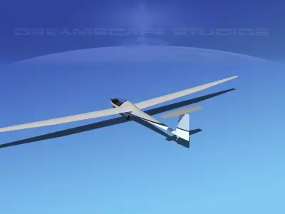 Glaser Dirks DG-200 15-metre Sailplane V07 3D model