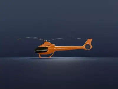 Helicopter  Low-poly 3D model