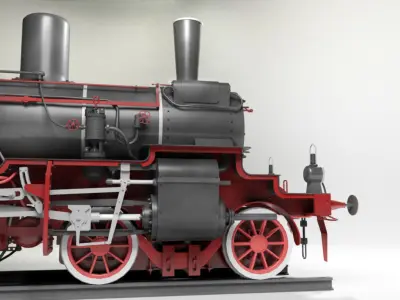 Prussian P4 BR36 Steam Locomotive 3D model