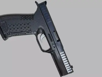 Hand Gun Low-poly 3D model purchase