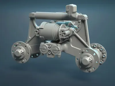 M4 Sherman Tank HVSS Suspension 3D model