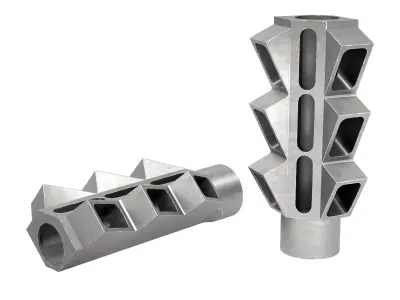 V6 MUZZLE BRAKE Low-poly 3D model