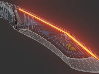 Stylized knife Low-poly 3D model purchase