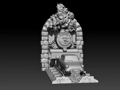 Harry Potter Hogwarts Express Weasleys Flying Ford Anglia 3D print model