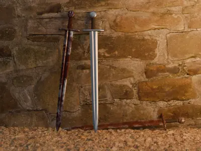 Medieval Modular Swords Pack Low-poly 3D model purchase