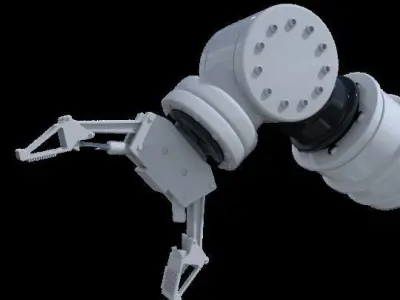 Industrial Robotic Arm 3D model 2