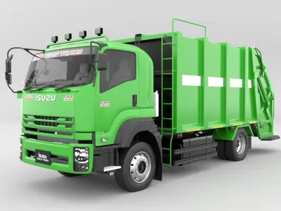 ISUZU DECA-GXZ360 Garbage Truck 3D model