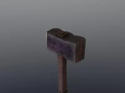 Hammer - Obsidian Low-poly 3D model