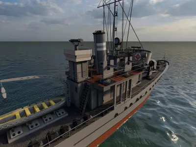 Frigate type-Warship 3D model from CGTrader