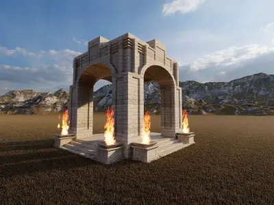 Historical temple-place of worship 3D model purchase