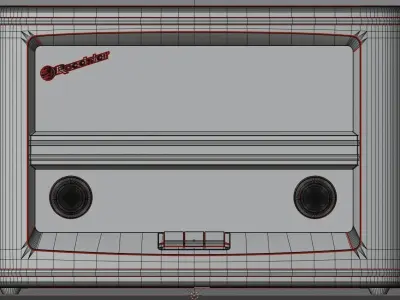 Roadstar retro radio 3D model