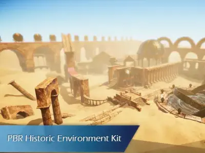 Historic Environment Kit  - 45 Assets Low-poly 3D model