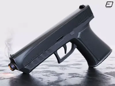 Glock 21 Gen-8 pistol Low-poly 3D model
