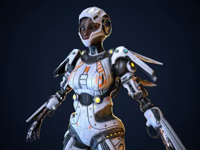 Cyborg Iron Low-poly 3D model