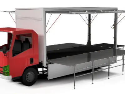Truck Live Concert Lorry box 3D model