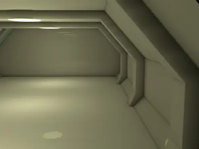 sci fi corridor  3D model 68