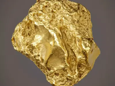Gold Nugget - PBR Game-Ready Low-poly 3D model