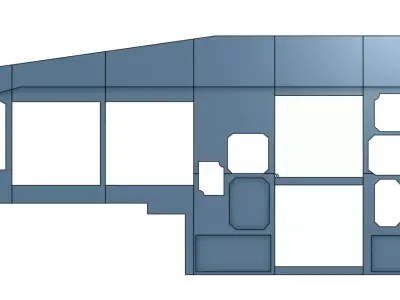 A320 Main Panel Modular 11-Part 3D Printable for Home Cockpit 3D print model