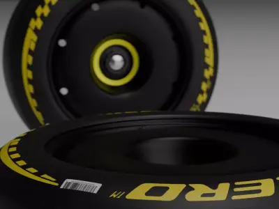 Pirelli P Zero Medium Racing Tire 3D Model 3D model