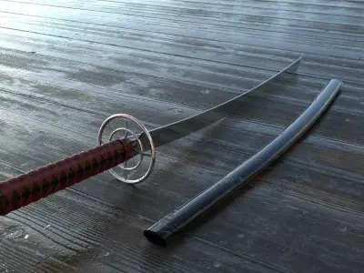 Samurai Sword Katana 3D model
