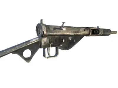 Sten Mk II Low-poly 3D model