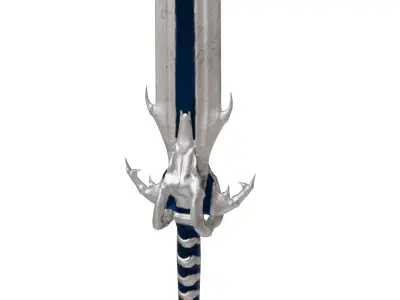Sword Low-poly 3D model 9