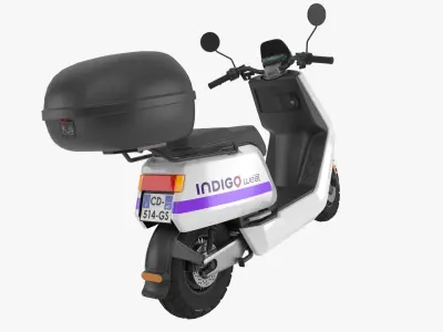 Indigo Weel Moped Low-poly 3D model