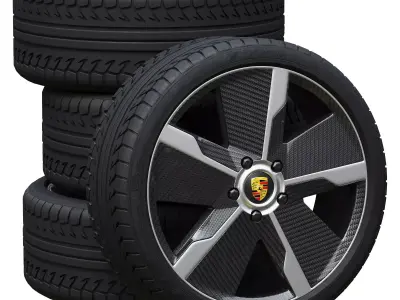Porsche wheels 3D model by zifir3d
