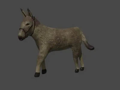 The donkey Low-poly 3D model