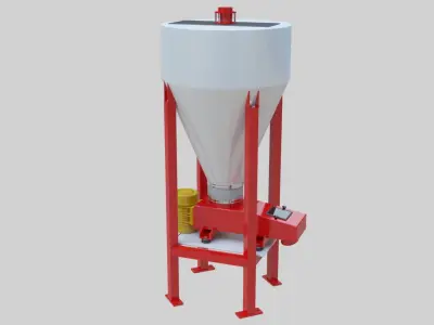 Vibro Feeder - Wheat Grain Flour Milling Machine  Low-poly 3D model