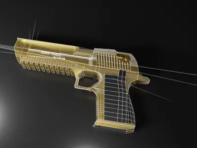 Gold Desert Eagle 3D model