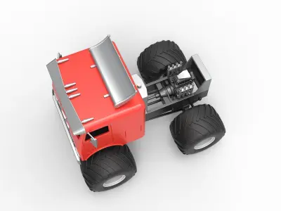 Destroyer 1 monster truck Scale 1 to 25 3D print model
