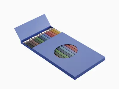 Colored Pencils Pack 03 Low-poly 3D model