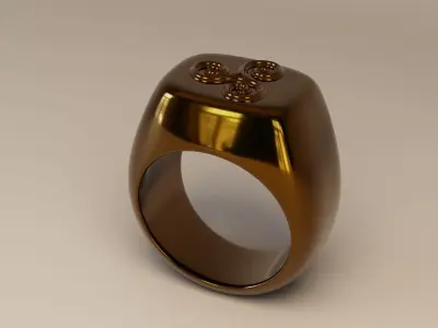 Celtic Signet Ring - Elegance and Tradition United 3D print model