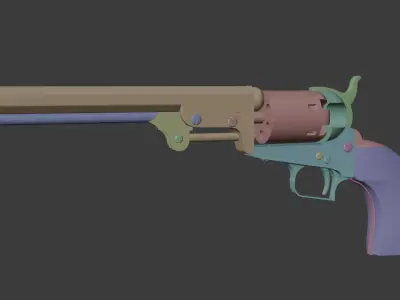Colt 1851 Navy Revolver 3d Model  Free 3D model