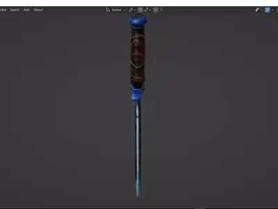 Viking dagger game asset Low-poly 3D model