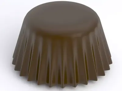Cupcake Mould dark chocolate 3D model