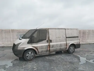 destroyed van 013 am165 3D model