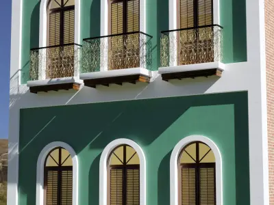 Old San Juan Town house 2 3D model