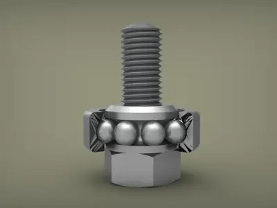 3D Printing Fastener - Bolt Bearing Free 3D model