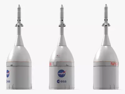 NASA Orion Crew Capsule with Service Module Simplified 3D model