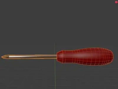 screwdriver - low and high Low-poly 3D model