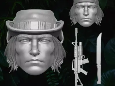 Billy Sole Predator fan art 3D printable For Action Figures 3D print model