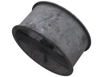 Axial Flow Fan 1 Old Low-poly 3D model